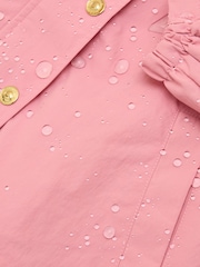 Joules Girls' Meadow Pink Showerproof Raincoat With Hood - Image 4 of 4