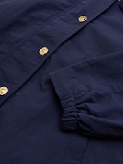 Joules Girls' Meadow Navy Blue Showerproof Raincoat With Hood - Image 5 of 6