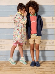 Joules Rainford Multi Floral Waterproof Packable Raincoat With Hood - Image 2 of 9