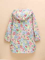 Joules Rainford Multi Floral Waterproof Packable Raincoat With Hood - Image 5 of 9