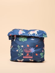 Joules Rainford Navy Waterproof Packable Raincoat With Hood - Image 10 of 10