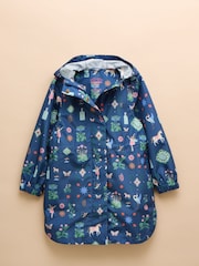 Joules Rainford Navy Waterproof Packable Raincoat With Hood - Image 5 of 9
