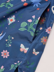 Joules Rainford Navy Waterproof Packable Raincoat With Hood - Image 7 of 9