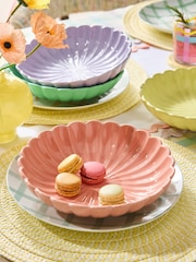 Set of 4 Pastel Flower Pasta Bowls - Image 1 of 4