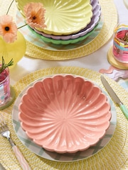 Set of 4 Pastel Flower Pasta Bowls - Image 2 of 4