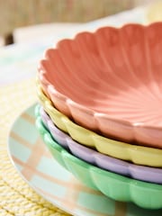 Set of 4 Pastel Flower Pasta Bowls - Image 3 of 4