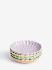 Set of 4 Pastel Flower Pasta Bowls - Image 4 of 4