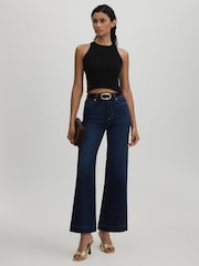 Symbolism Blue - Paige Flared Cropped Jeans - Imagen 1 de 5