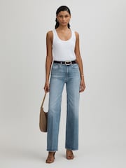 Paige Wide Leg Distressed Jeans - Image 3 of 5