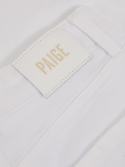 Blanco nítido - Paige Wide Leg Raw Hem Cropped Jeans - Imagen 5 de 5