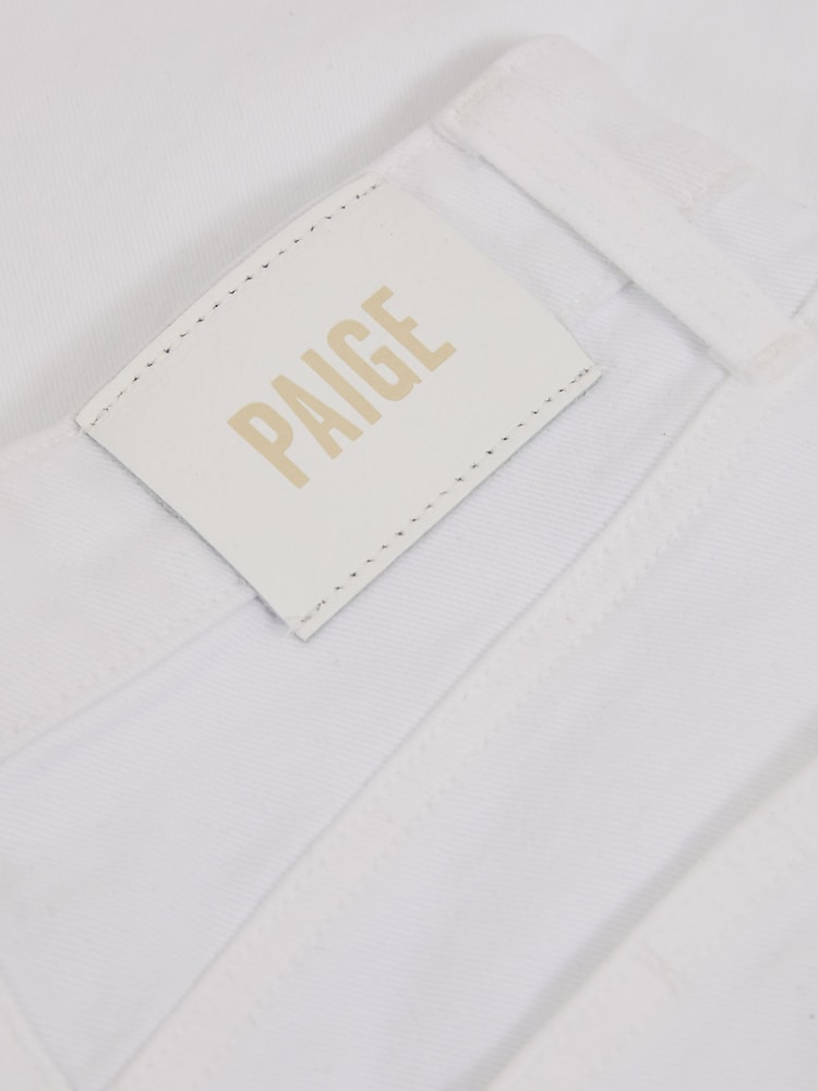 Blanco nítido - Paige Wide Leg Raw Hem Cropped Jeans - Imagen 5 de 5 Blanco nítido - Paige Wide Leg Raw Hem Cropped Jeans - Imagen 5 de 5