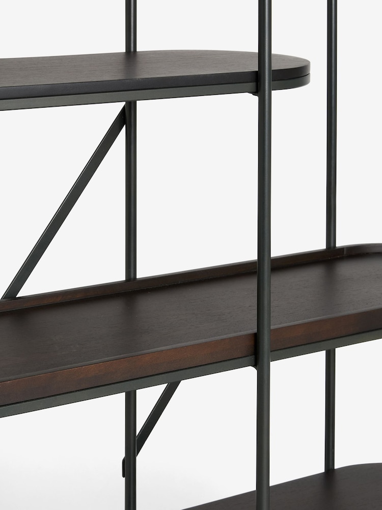 French Connection Dark Mango Wood Kala Shelving Unit - Image 5 of 5