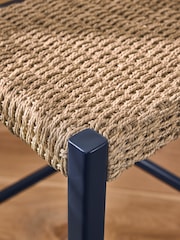 Nina Campbell Navy Alder Bar Stool - Image 3 of 8