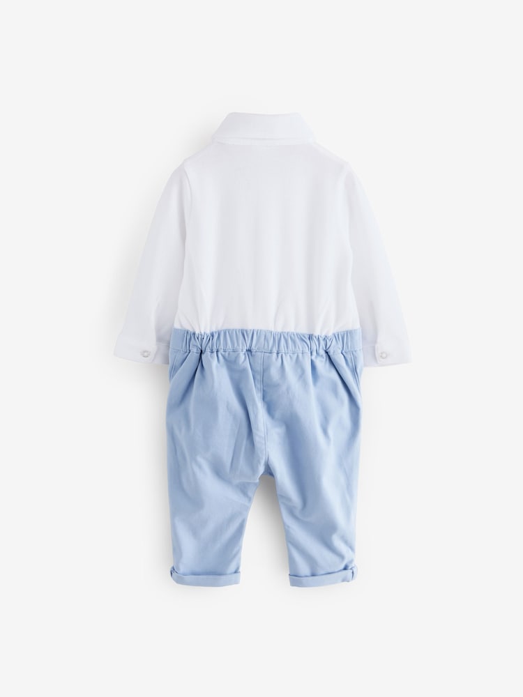 Baker by Ted Baker Blue Smart Mockable Romper - Image 10 of 13