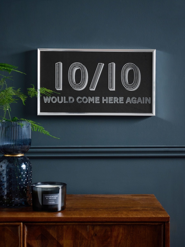 Black 10 Out of 10 Would Come Here Again Framed Wall Art - Image 2 of 6