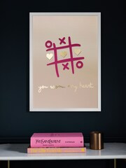 Pink You Won My Heart Framed Wall Art - Image 2 of 6