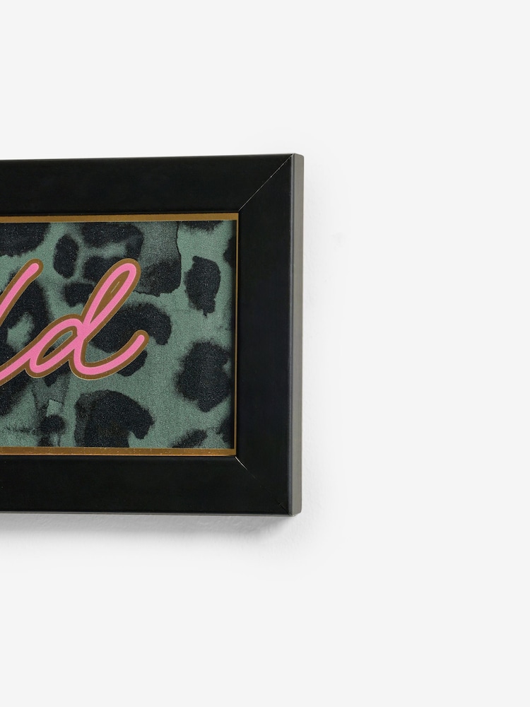 Born To Be Wild Slogan Animal Print Framed Wall Art - Image 4 of 5