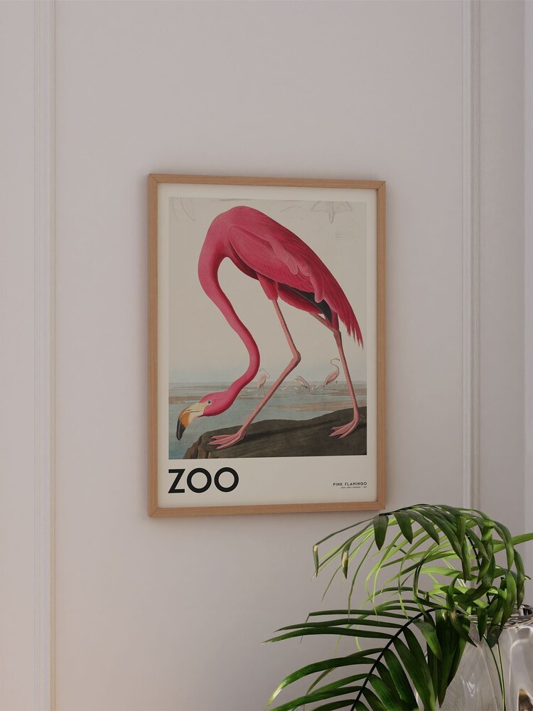 Pink Flamingo Framed Wall Art - Image 1 of 2