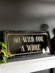 Rockett St George Black/Gold Quote Mirrored Wall Art - Image 1 of 6