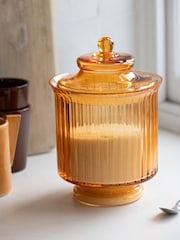 Rockett St George Orange Glass Large Storage Jar - Image 1 of 4