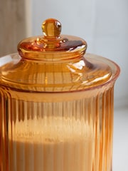 Rockett St George Orange Glass Large Storage Jar - Image 3 of 4
