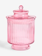 Rockett St George Pink Glass Large Storage Jar - Image 3 of 3