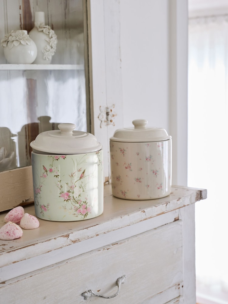 Shabby Chic by Rachel Ashwell® Pink/Cream Rosabelle Kitchen Storage Jar - Image 2 of 5