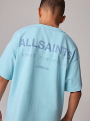 smALLSAINTS Blue Oversized Underground Crew 100% Cotton T-Shirt - Image 2 of 6