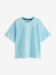 smALLSAINTS Blue Oversized Underground Crew 100% Cotton T-Shirt - Image 3 of 6