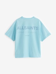 smALLSAINTS Blue Oversized Underground Crew 100% Cotton T-Shirt - Image 4 of 6