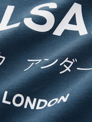 smALLSAINTS Navy Oversized Underground Crew 100% Cotton T-Shirt - Image 6 of 6