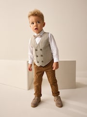 Vérification neutre - Ensemble gilet avec chemises et nœud cravate (3mois-7ans) - Image 1 de 9