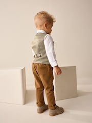 Vérification neutre - Ensemble gilet avec chemises et nœud cravate (3mois-7ans) - Image 3 de 9