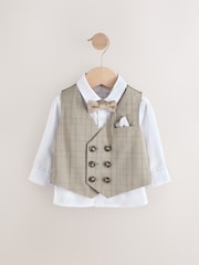 Vérification neutre - Ensemble gilet avec chemises et nœud cravate (3mois-7ans) - Image 6 de 9