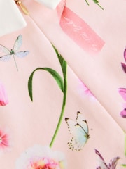Baker by Ted Baker Pink Floral Collared Ponte Dress - Image 11 of 11