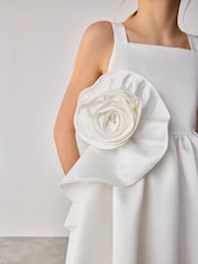 Baker by Ted Baker Satin Corsage Occasion Dress - Image 5 of 10
