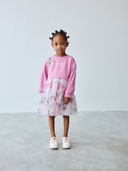 Baker by Ted Baker Pink Mesh Mockable Dress - Image 1 of 12