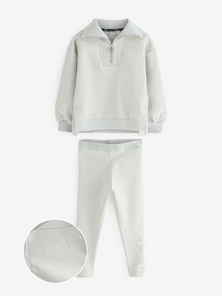 Baker by Ted Baker Grey Half Zip Neck Sweat and Legging Set - Image 9 of 16