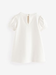 Baker by Ted Baker Cream Pocket Frill Detail Dress - Image 2 of 5