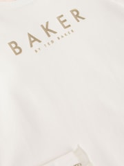 Baker by Ted Baker Cream Pocket Frill Detail Dress - Image 4 of 5