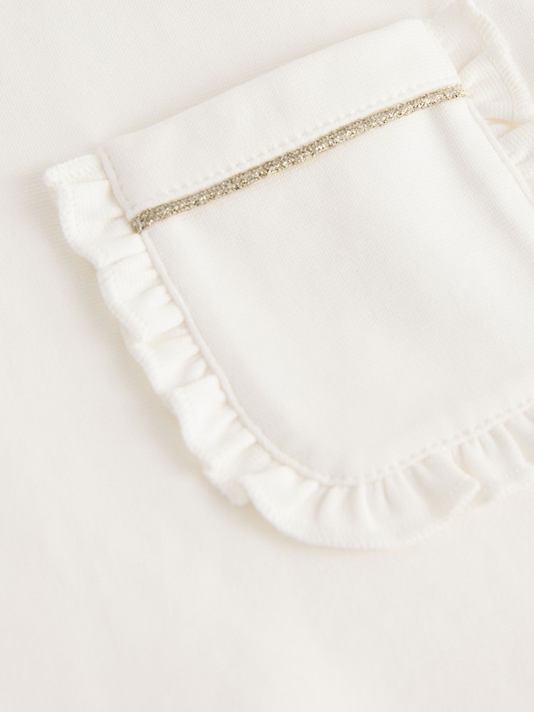 Baker by Ted Baker Cream Pocket Frill Detail Dress - Image 5 of 5