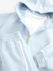 Baker by Ted Baker Blue Zip Through Hoodie and Joggers Set 3 Piece - Image 12 of 15