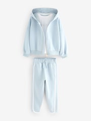 Baker by Ted Baker Blue Zip Through Hoodie and Joggers Set 3 Piece - Image 8 of 15