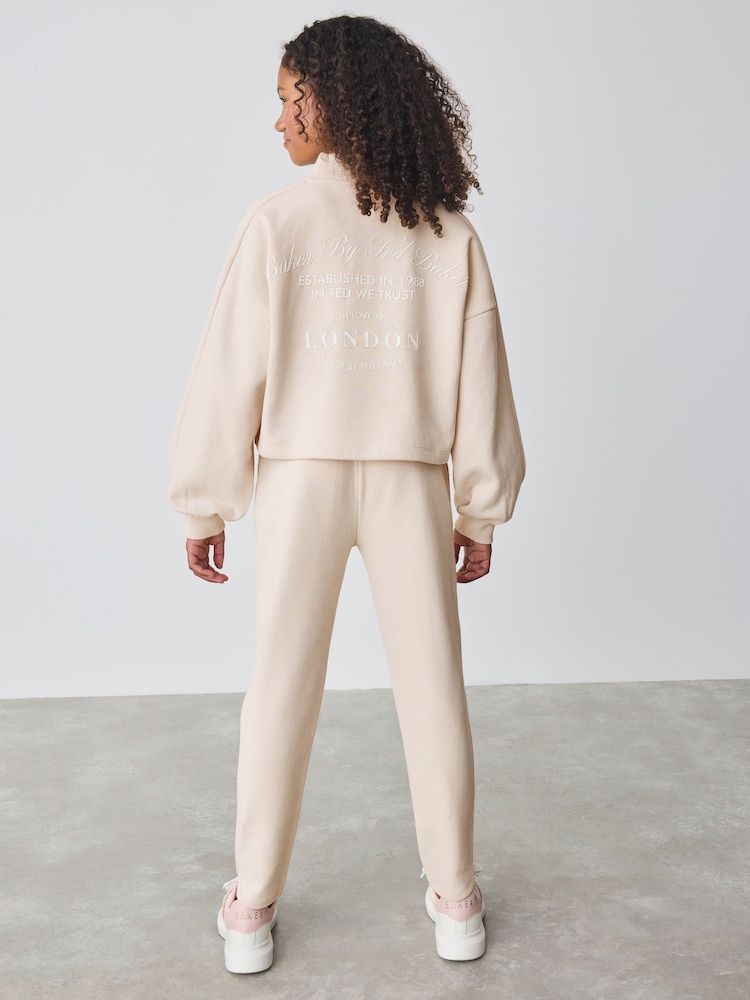 Baker by Ted Baker Cream Straight Leg Zip Through and Joggers Set - Image 2 of 14