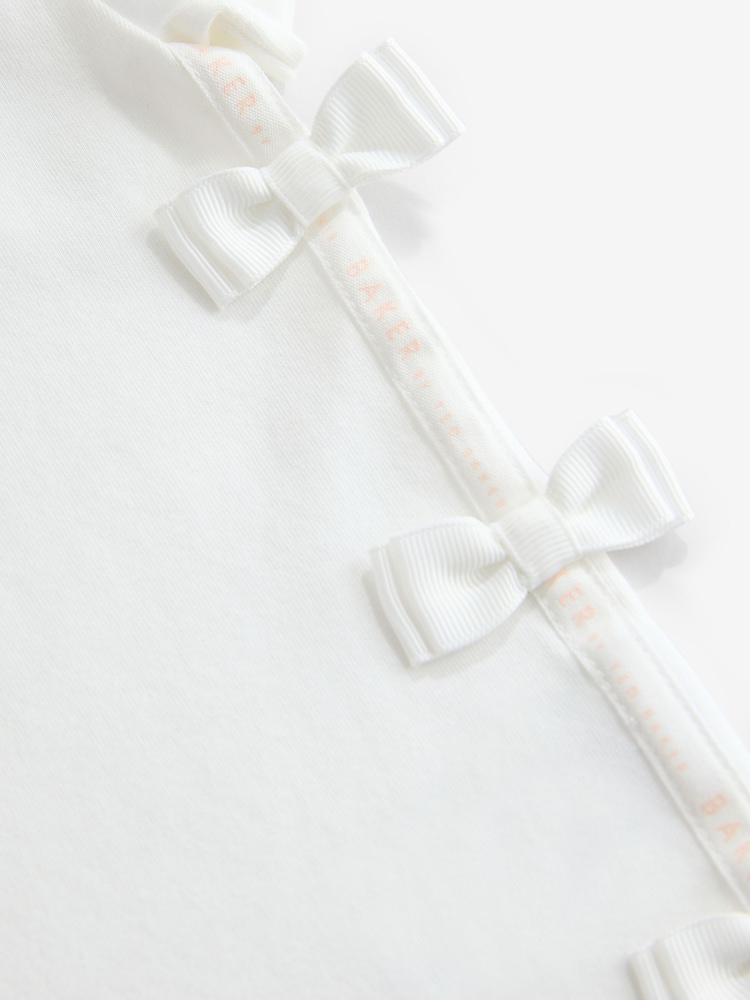 Baker by Ted Baker Pink Bow Detail T-Shirt and Flare Set - Image 13 of 13