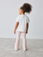 Baker by Ted Baker Pink Bow Detail T-Shirt and Flare Set - Image 3 of 13