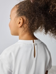 Baker by Ted Baker Pink Bow Detail T-Shirt and Flare Set - Image 7 of 13