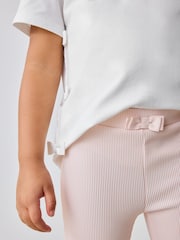 Baker by Ted Baker Pink Bow Detail T-Shirt and Flare Set - Image 8 of 13
