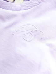 Baker by Ted Baker 2 Piece Purple T-Shirt and Floral Print Leggings Set - Image 3 of 4