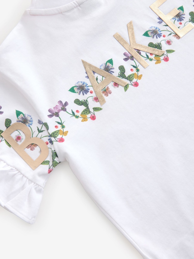 Baker by Ted Baker Navy Floral Print T-Shirt and Leggings Set - Image 10 of 10